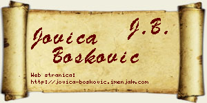 Jovica Bošković vizit kartica